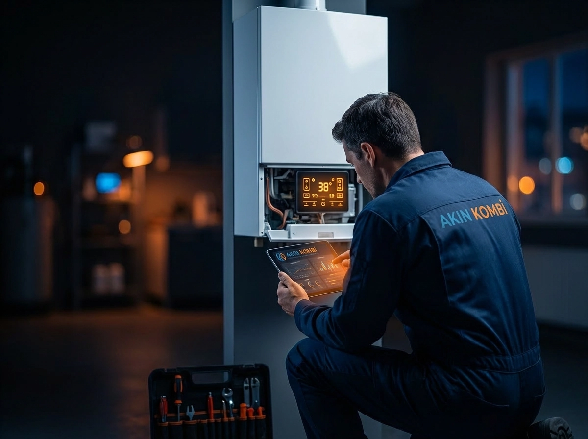 Kombi bakımı yapan usta